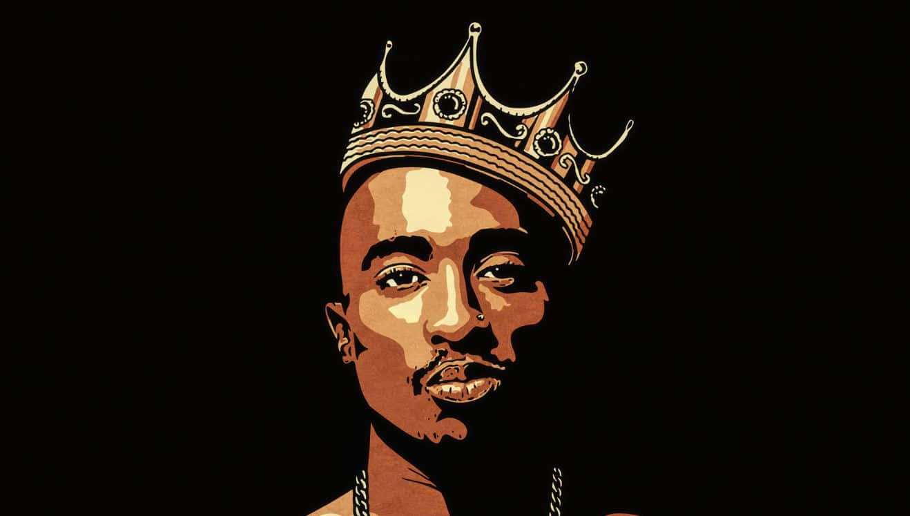 Legendary Tupac Shakur in a captivating live performance.