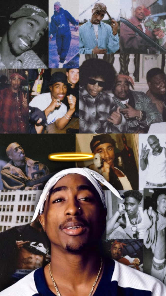 Tupac Collage Aesthetic Montage Achtergrond