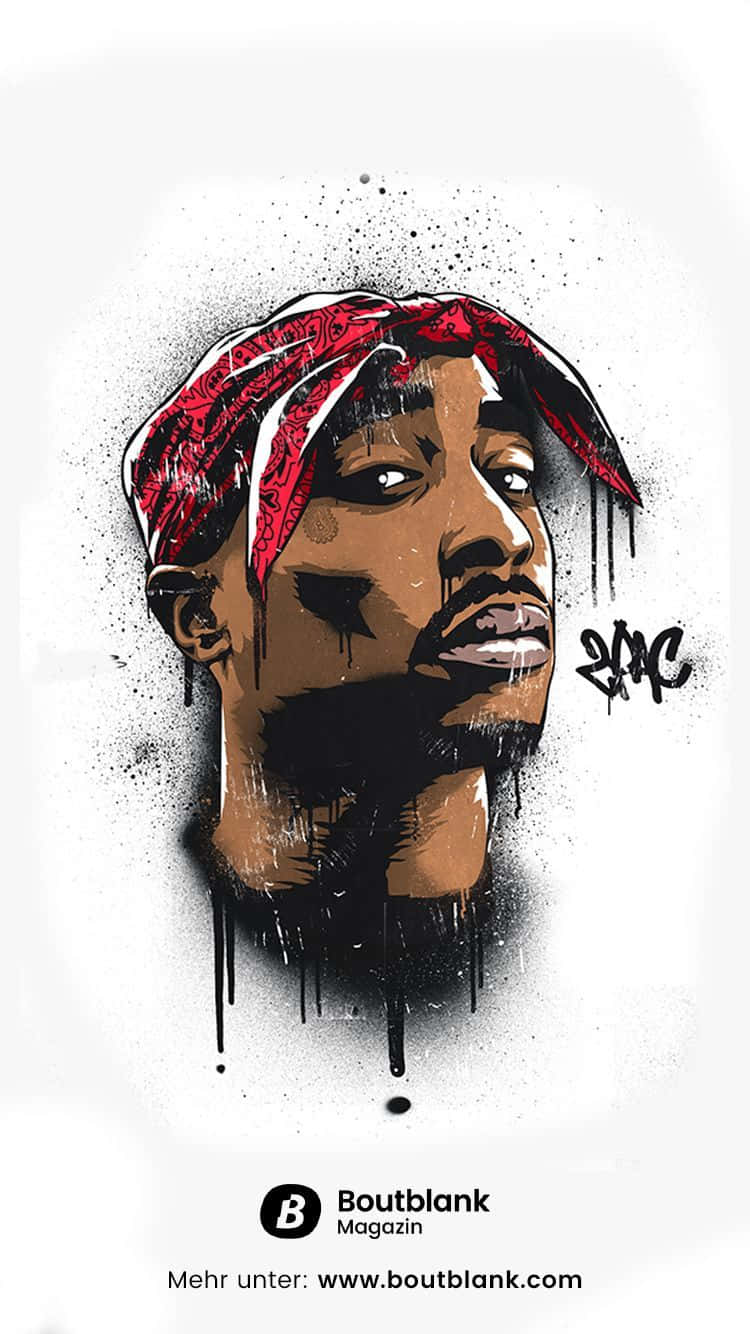Zurerinnerung An Tupac: Das Legendäre Tupac Iphone-hintergrundbild. Wallpaper