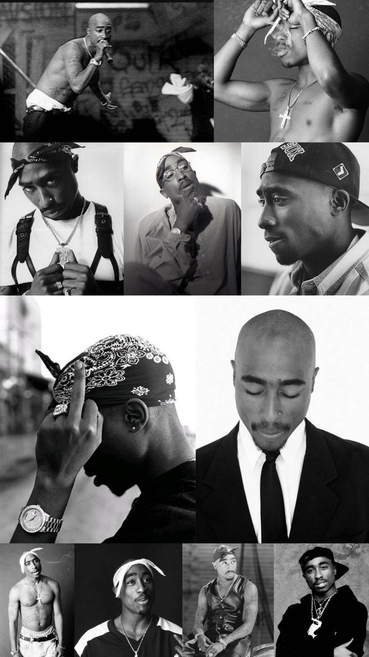Tupac Shakur Picture Collage Wallpaper