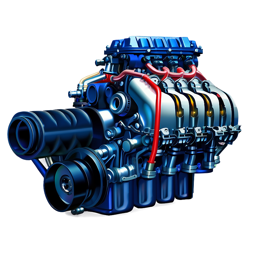 Turbocharged Car Engine Graphic Png 06132024 PNG