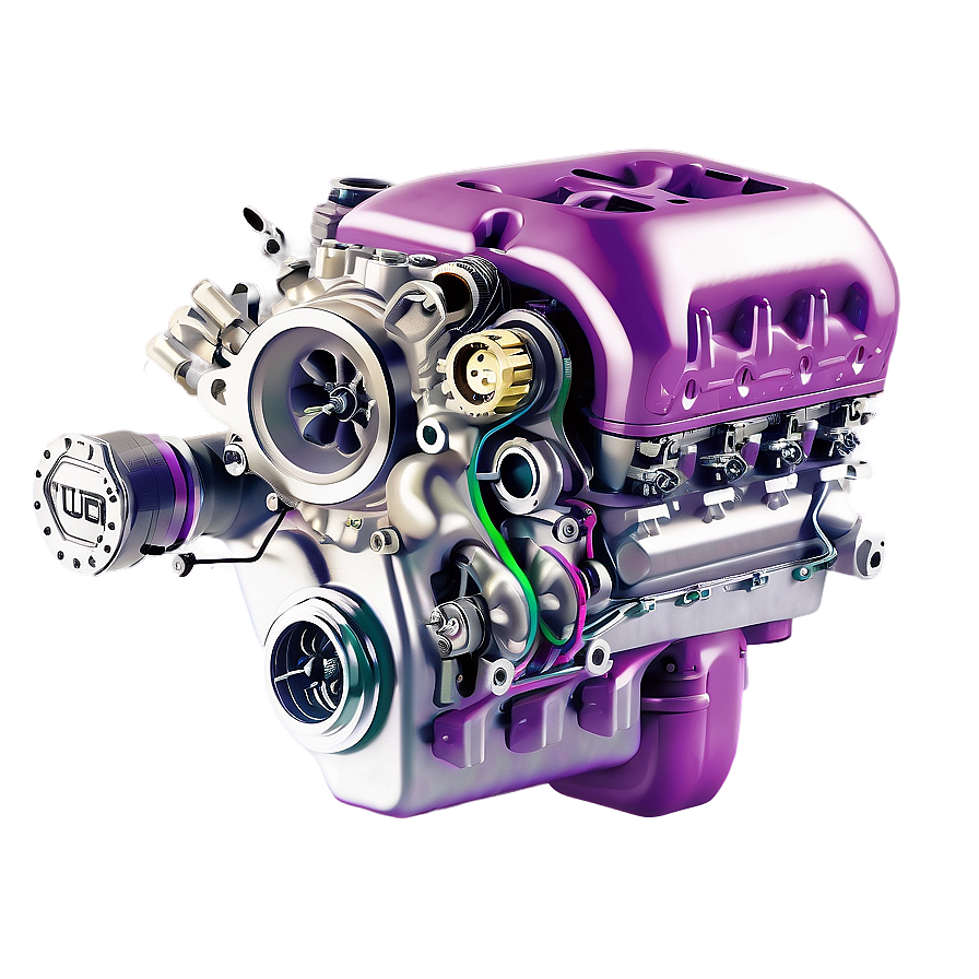 Turbocharged Car Engine Graphic Png Val PNG