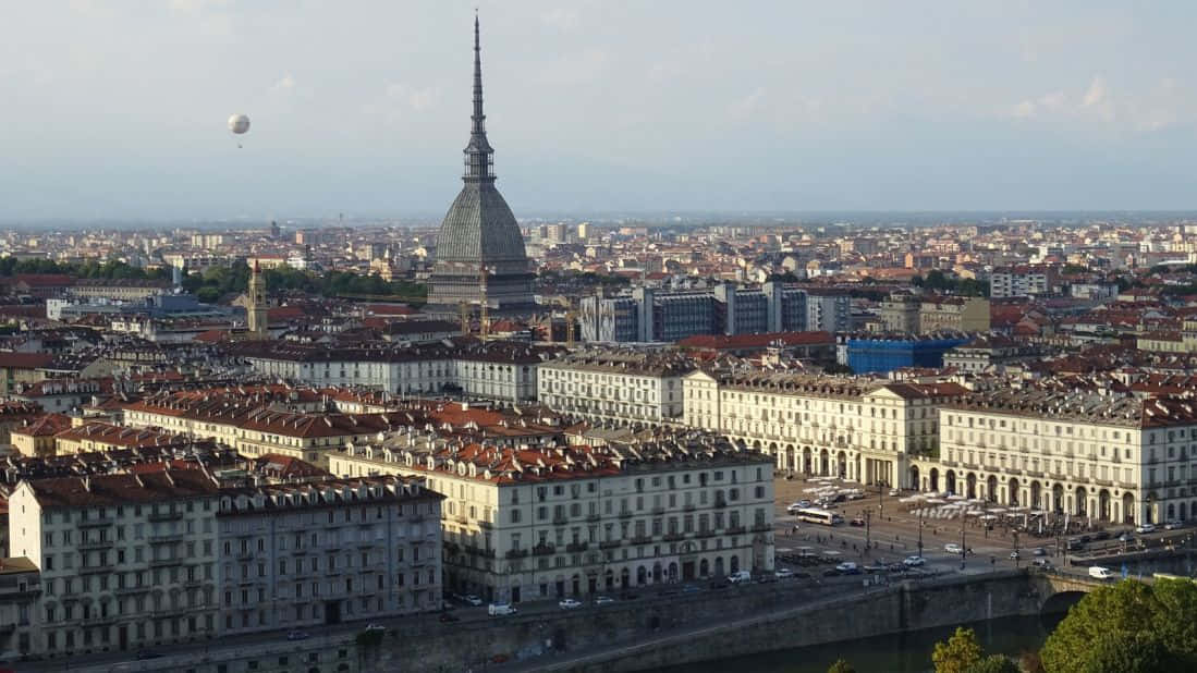 Turin Cityscape Aerial View Wallpaper