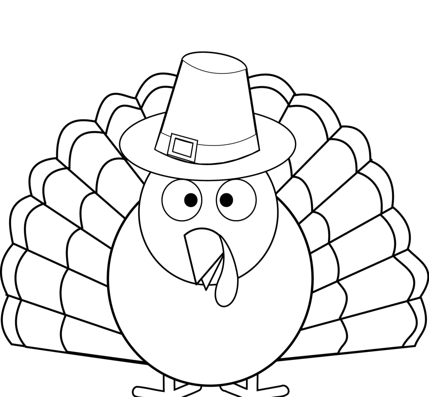 Color This Picture of a Turkey