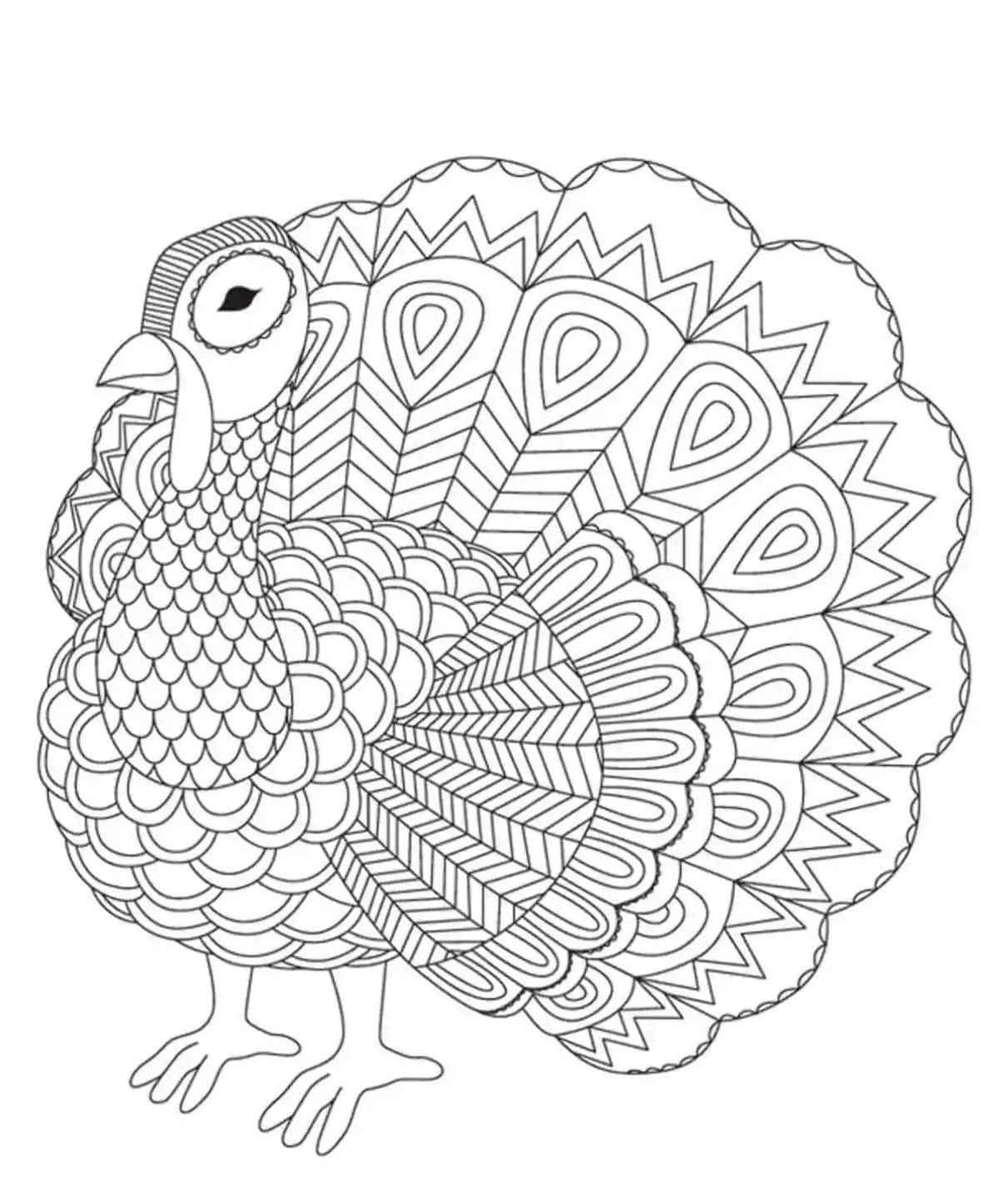 Color in the turkey for hours of fun and creativity!