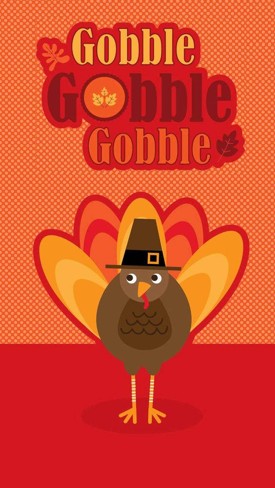 Gobble Turkey Happy Thanksgiving Wallpaper
