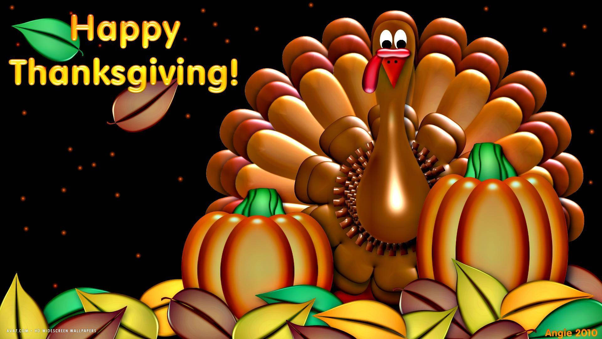Let's Give Thanks For Turkey On Thanksgiving Wallpaper