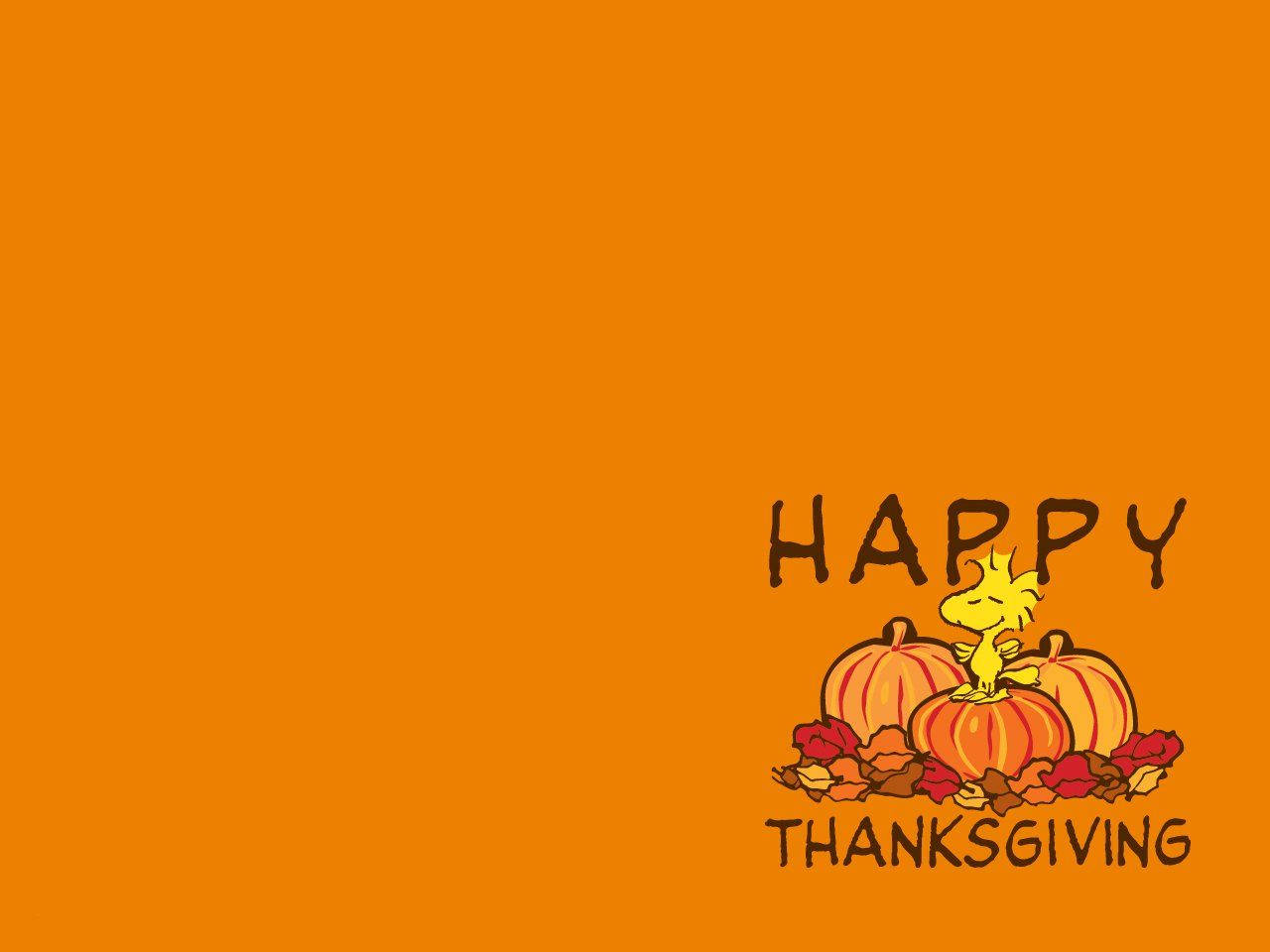 A Happy Thanksgiving Card With A Cartoon Snoopy Wallpaper