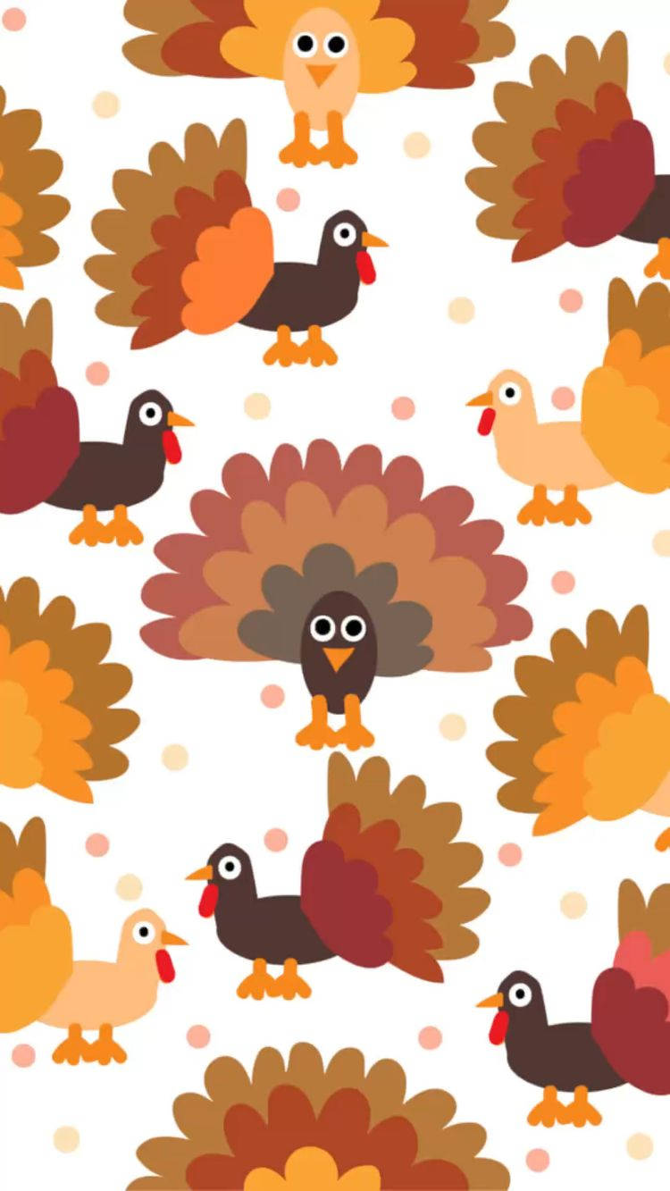 Variety Turkey Happy Thanksgiving Wallpaper