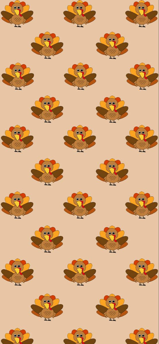 Pattern Turkey Happy Thanksgiving Wallpaper