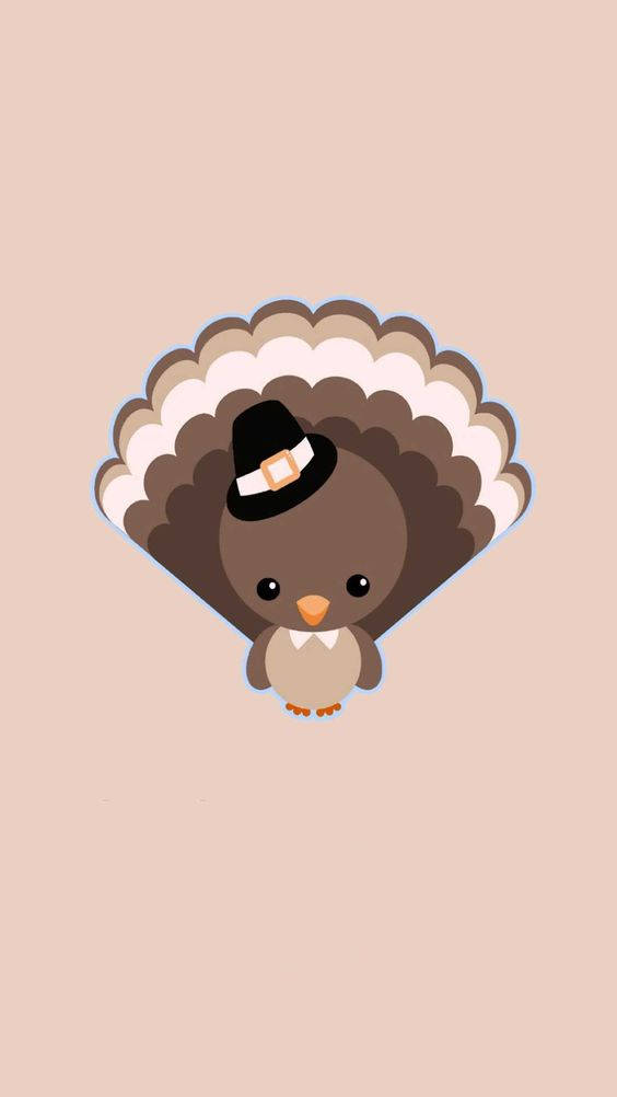 Little Turkey Happy Thanksgiving Wallpaper