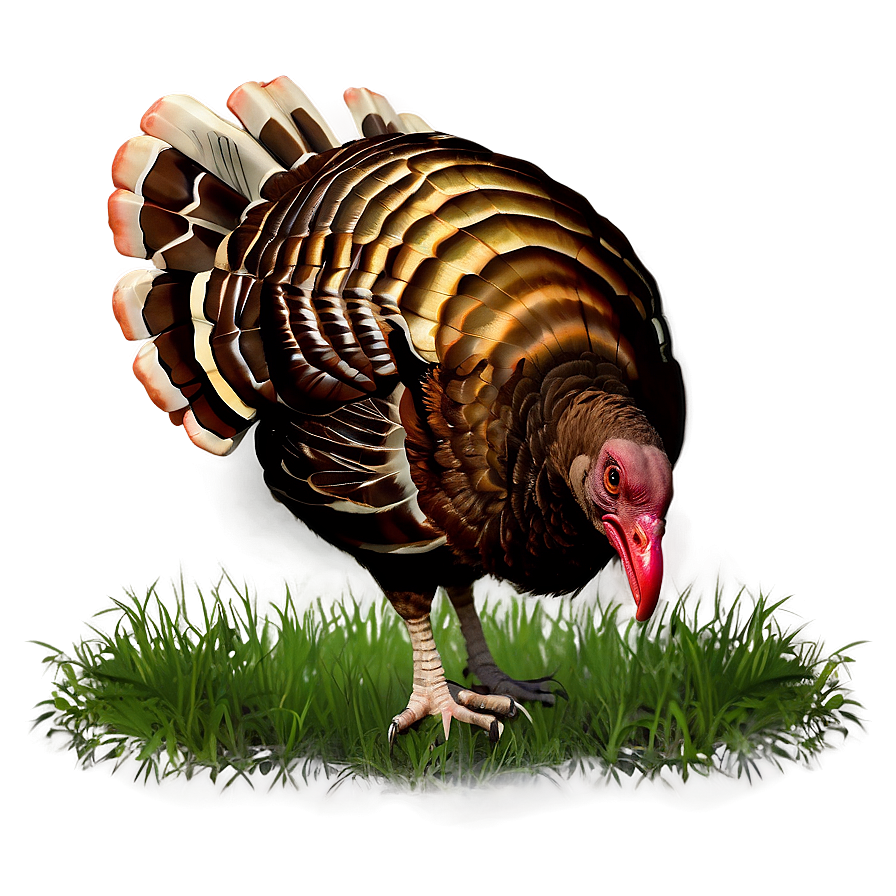 Turkey In Grass Png 05032024 PNG