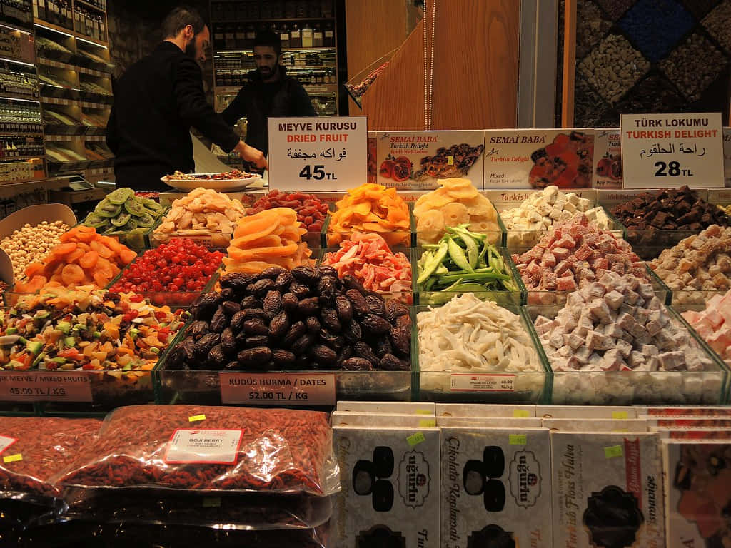 A Display Of Various Kinds Of Food