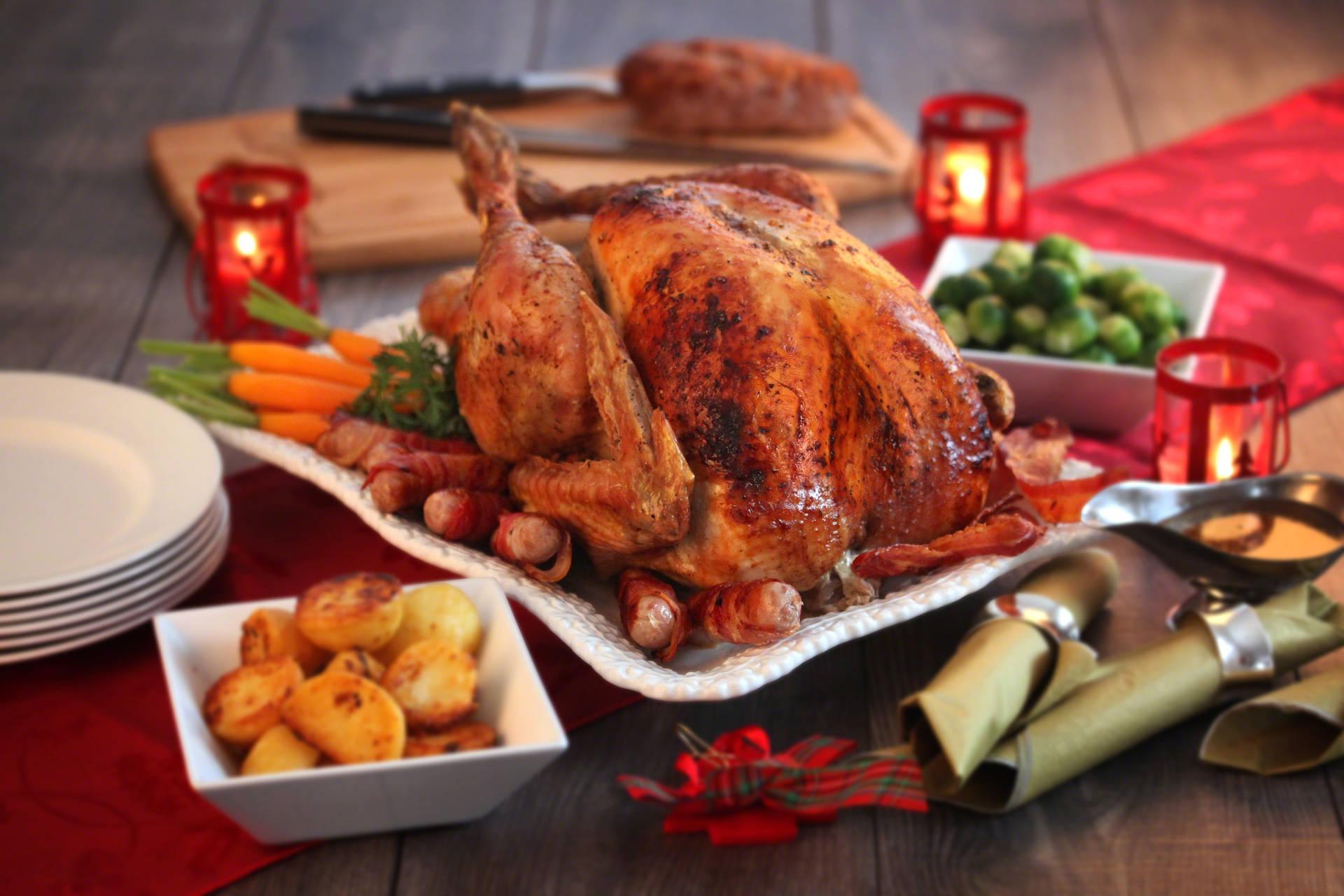 Enjoy a deliciously roasted Thanksgiving Turkey this holiday season Wallpaper