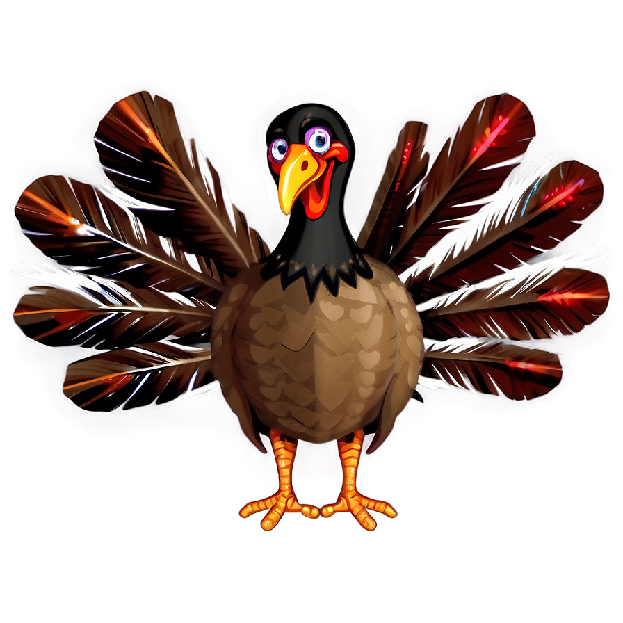 Turkey With Feathers Png 05032024 PNG