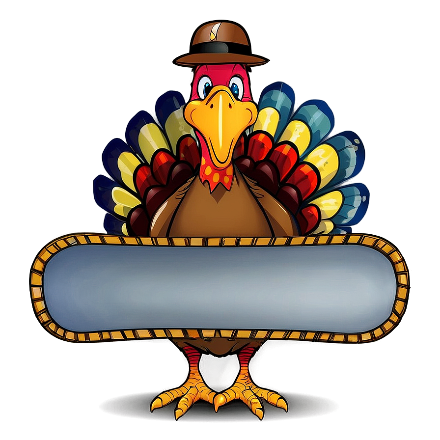 Turkey With Sign Png Xmd PNG