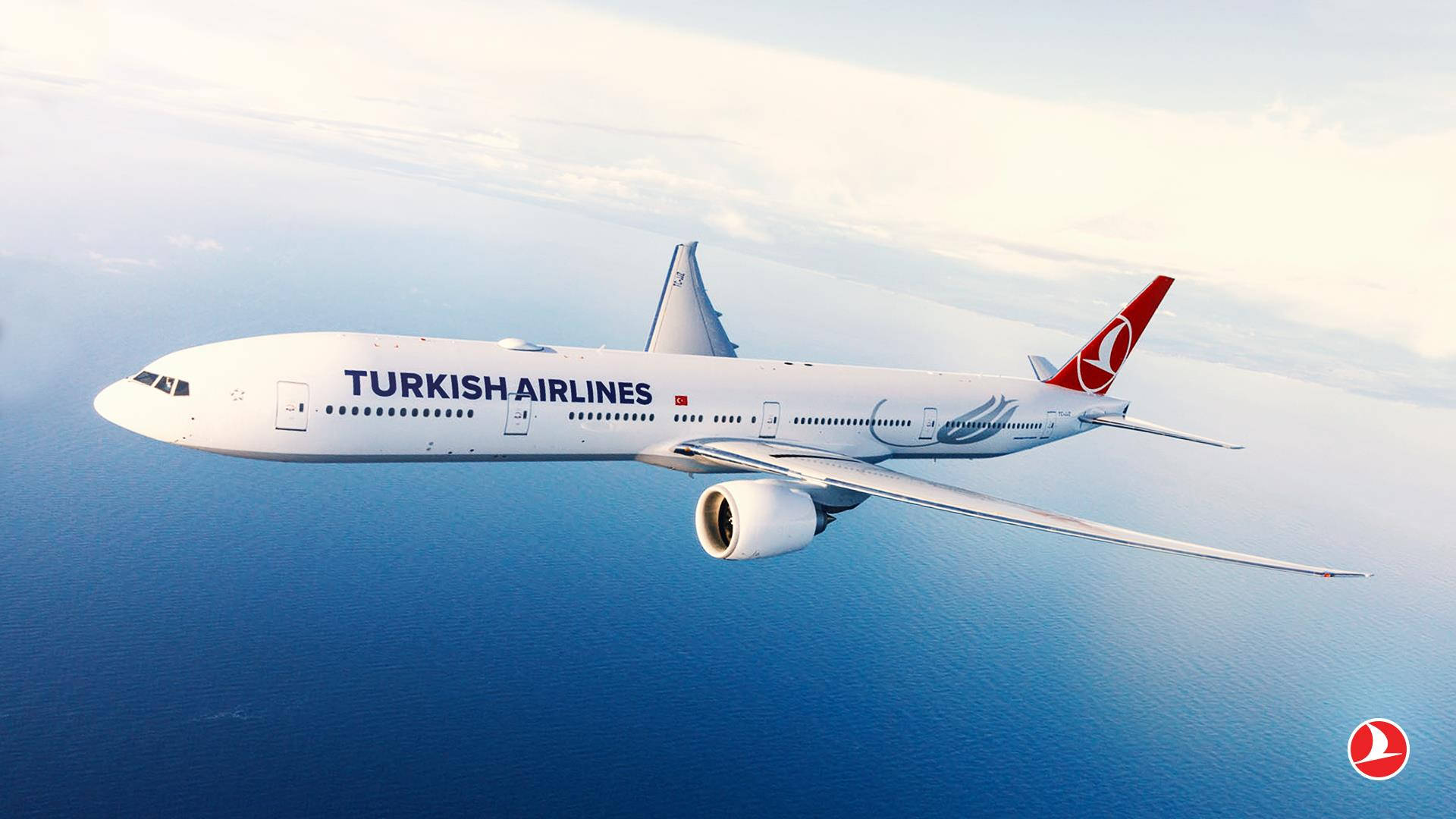 Turkishairlines Boeing 777-300 Er (aereo Boeing 777-300 Er Di Turkish Airlines) Sfondo