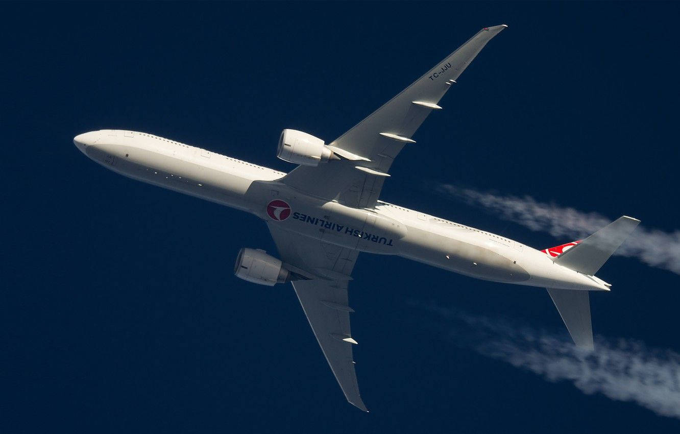 Flygplansom Tillhör Turkish Airlines Med Modellnamnet Boeing 787-9. Wallpaper