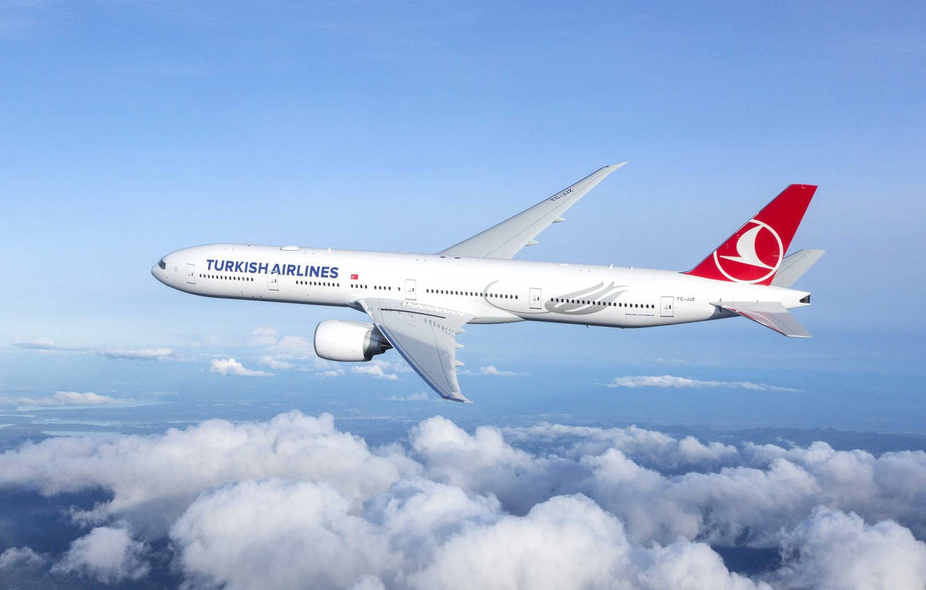 Turkish Airlines Flight To Zambia Background