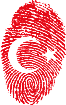Turkish Flag Fingerprint PNG