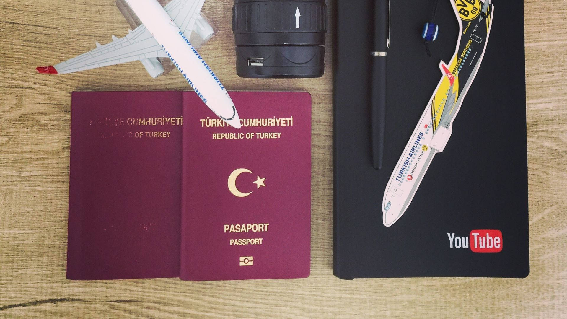 Turkish Passport With Notebook Wallpaper