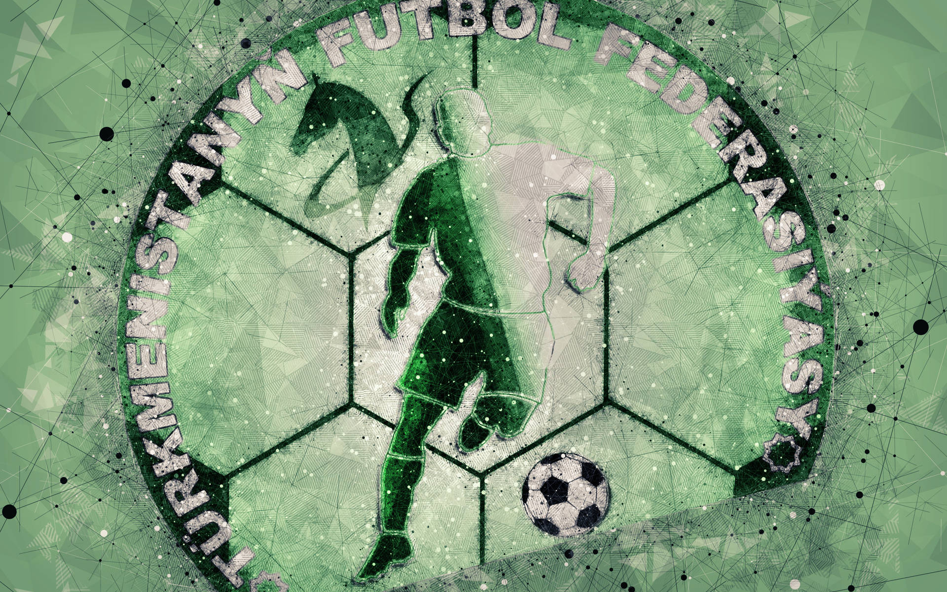 Turkmenistan Fodbold Forbund Logo Wallpaper