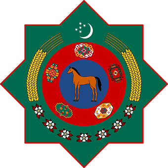 Turkmenistan State Emblem PNG