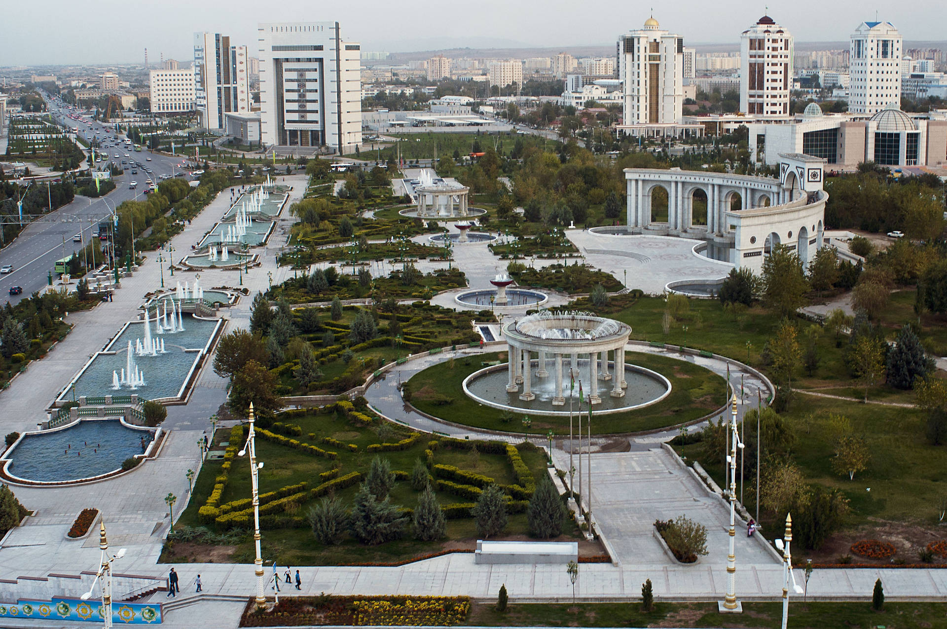 Turkmenistanvon Oben Betrachtet Wallpaper