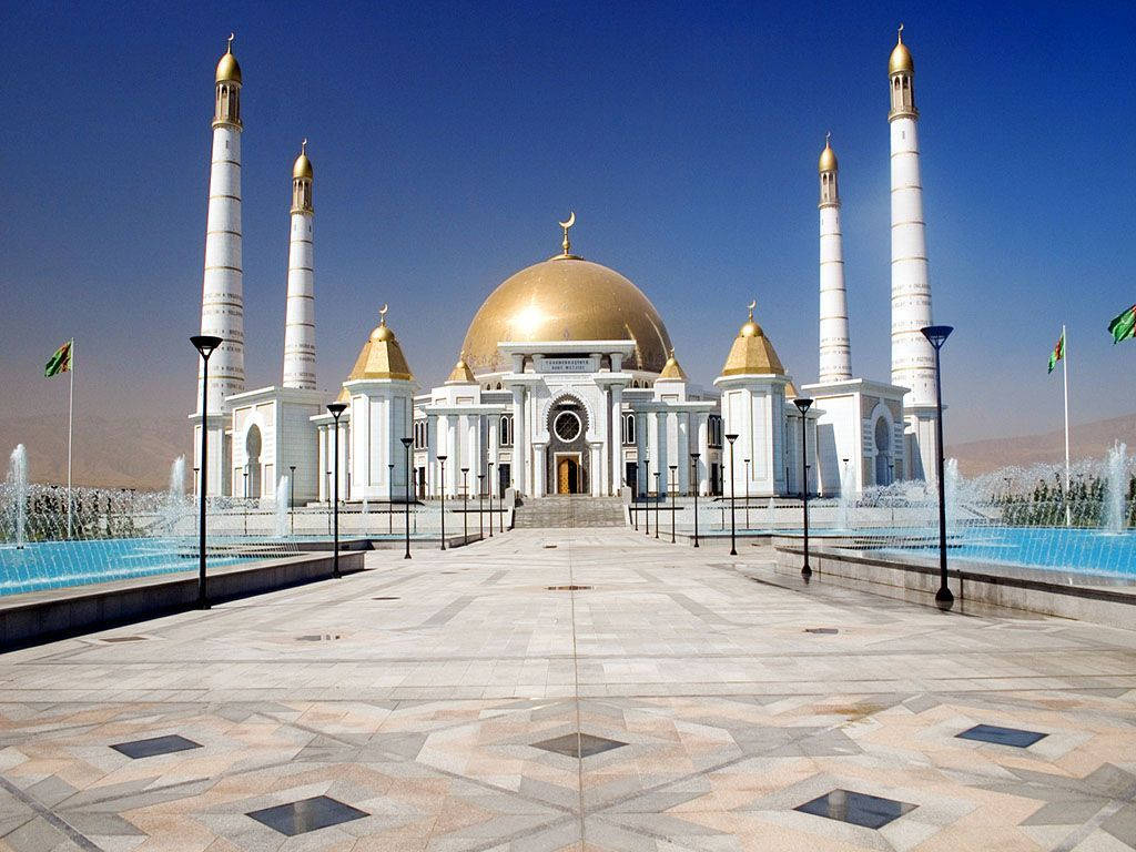 Turkmenistan Turkmenbashy Ruhy Mosque Wallpaper