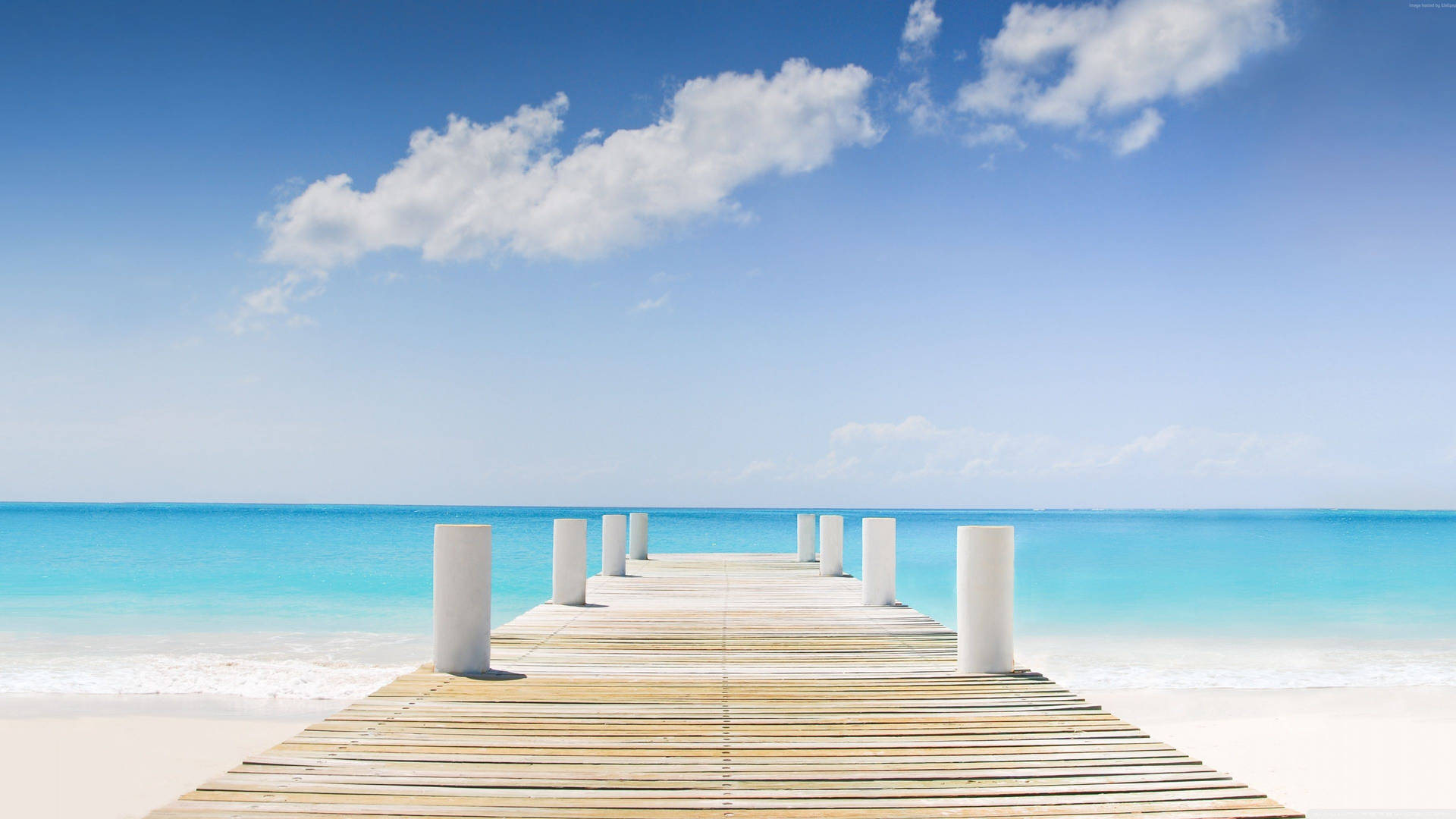 Turks And Caicos Wooden Pathway Wallpaper