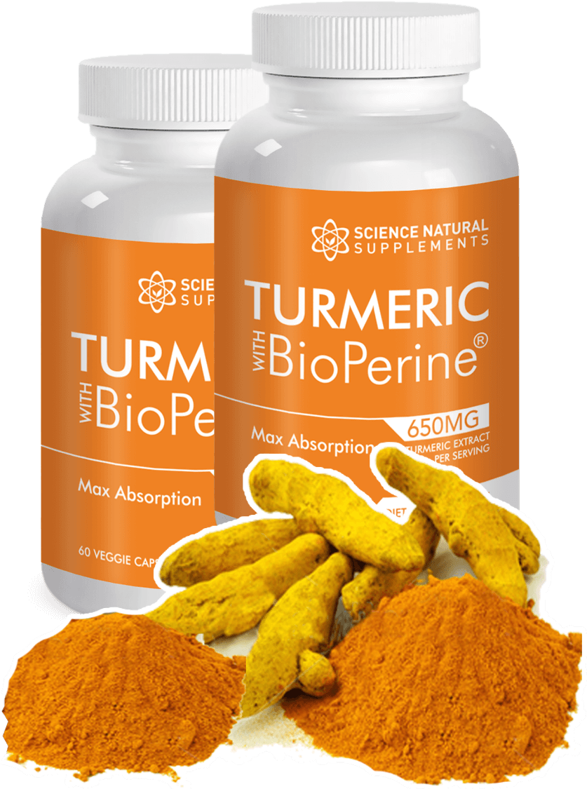 Turmeric Supplement Bottleswith Bio Perine PNG
