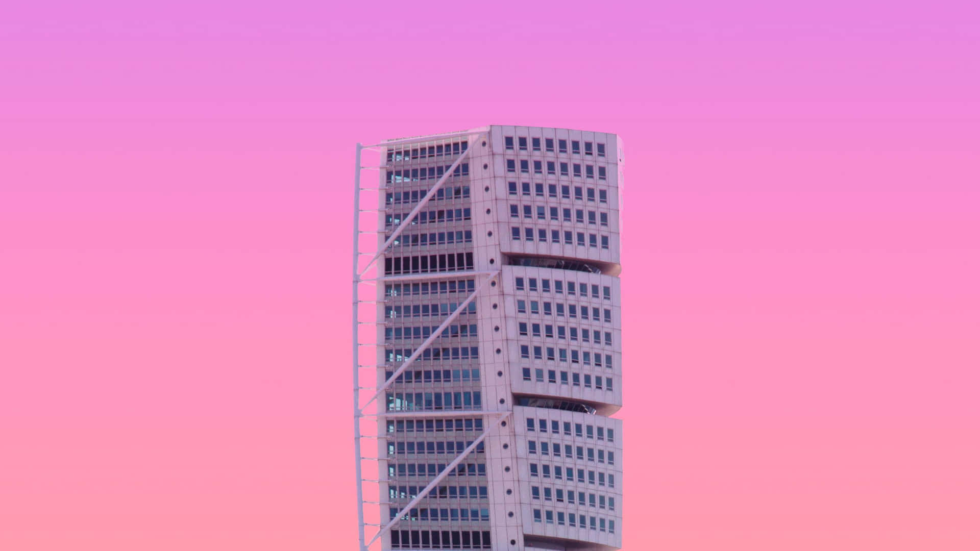 Turning Torso Pink Sky Wallpaper