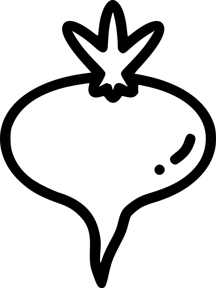 Turnip Line Art Outline PNG