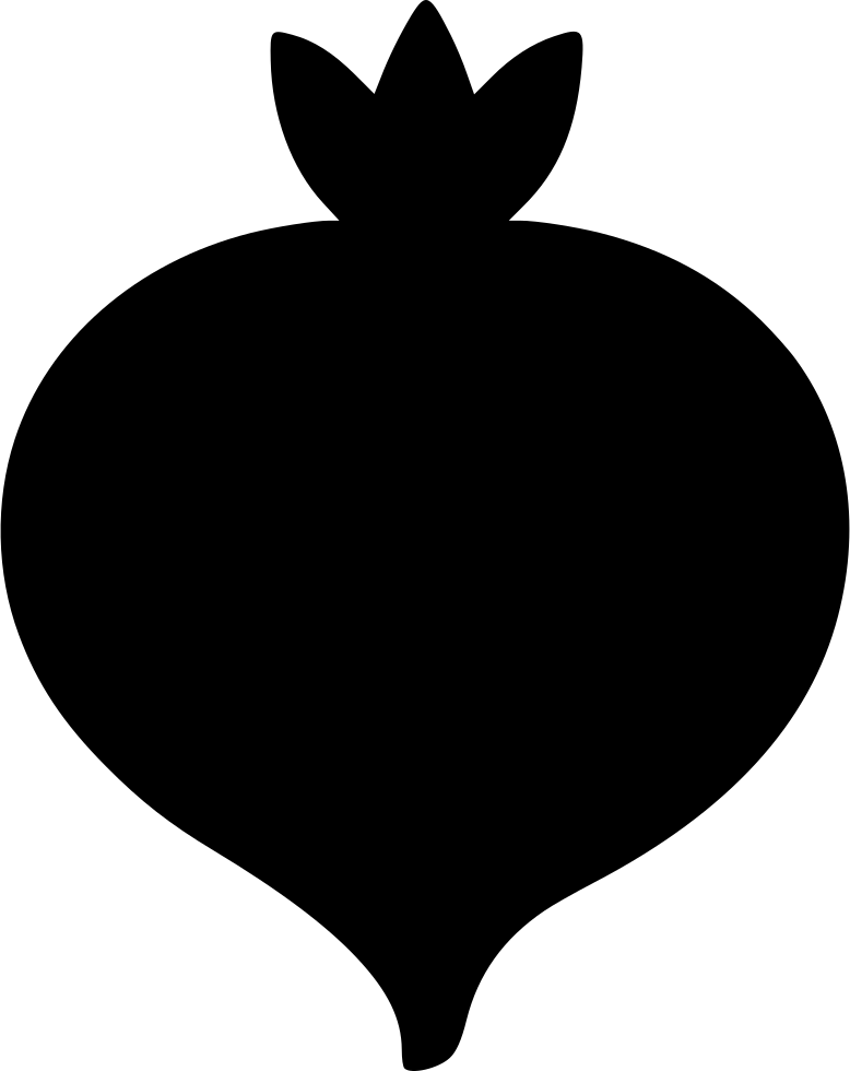 Turnip Silhouette Graphic PNG
