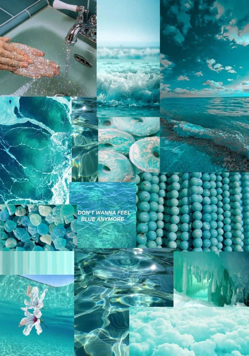 Let your imagination wander freely in this vibrant turquoise world. Wallpaper