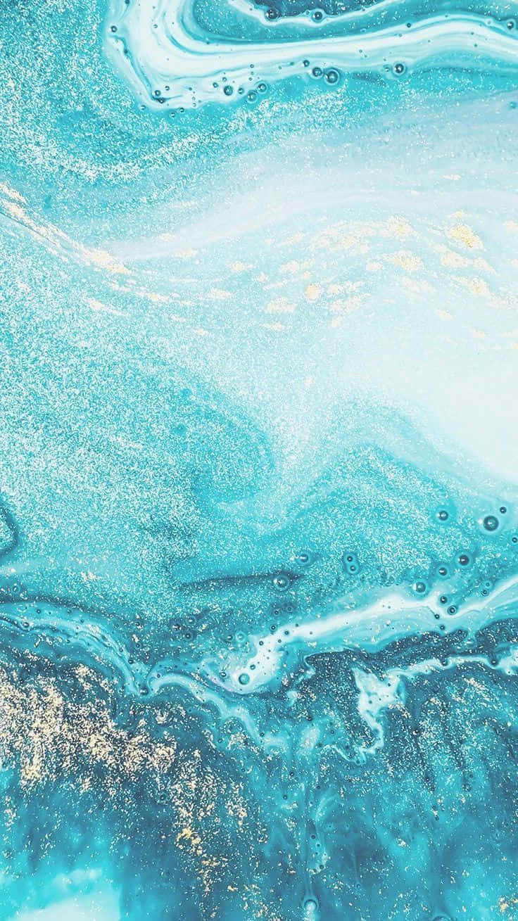 Vibrant Turquoise Aesthetic Wallpaper