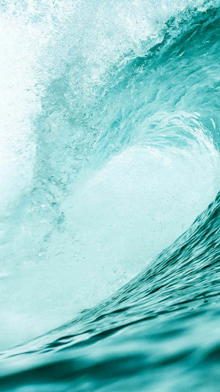 Turquoise Aesthetic Wave Wallpaper