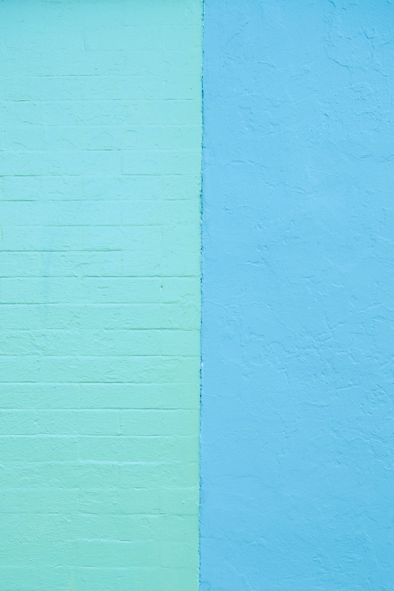 Turquoise And Light Blue Brick Wall Texture