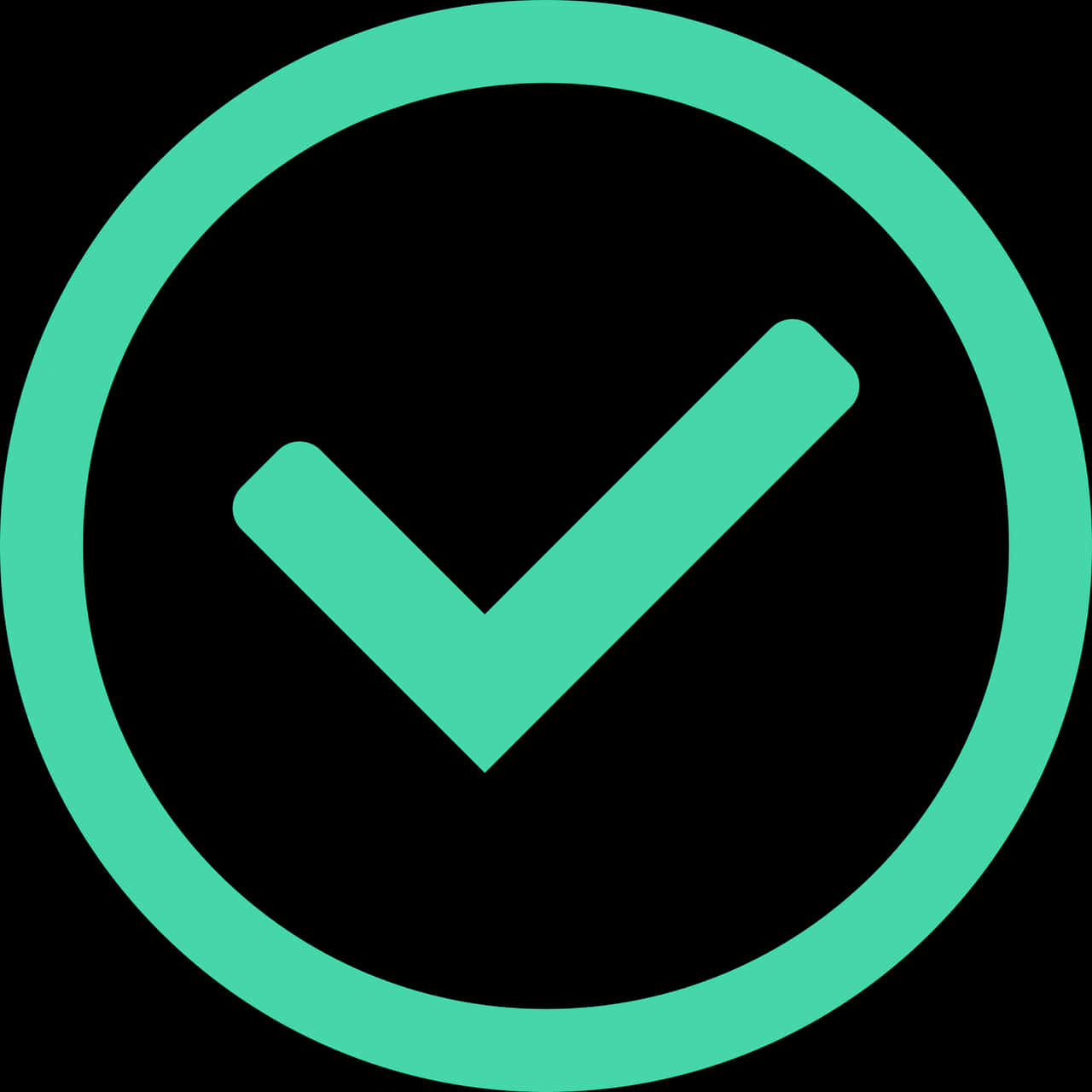 Turquoise Checkmark Icon PNG