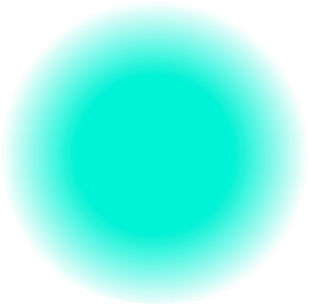 Turquoise Circle Gradient Background PNG — A solid cyan circle centered on a black background with smooth edges and uniform color.