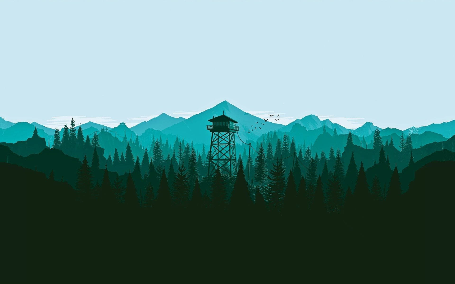"Taking in the breathtaking sky while manning the Firewatch tower." Wallpaper