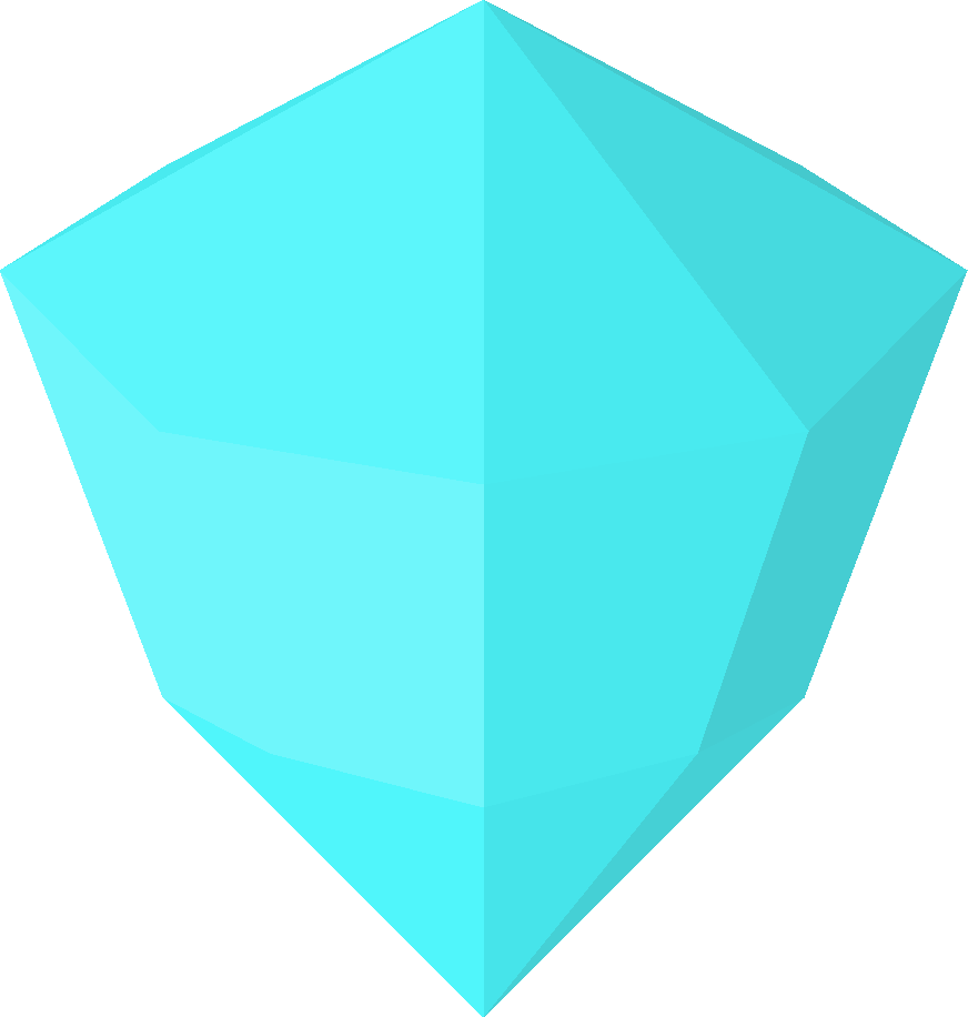 Turquoise Geometric Crystal PNG