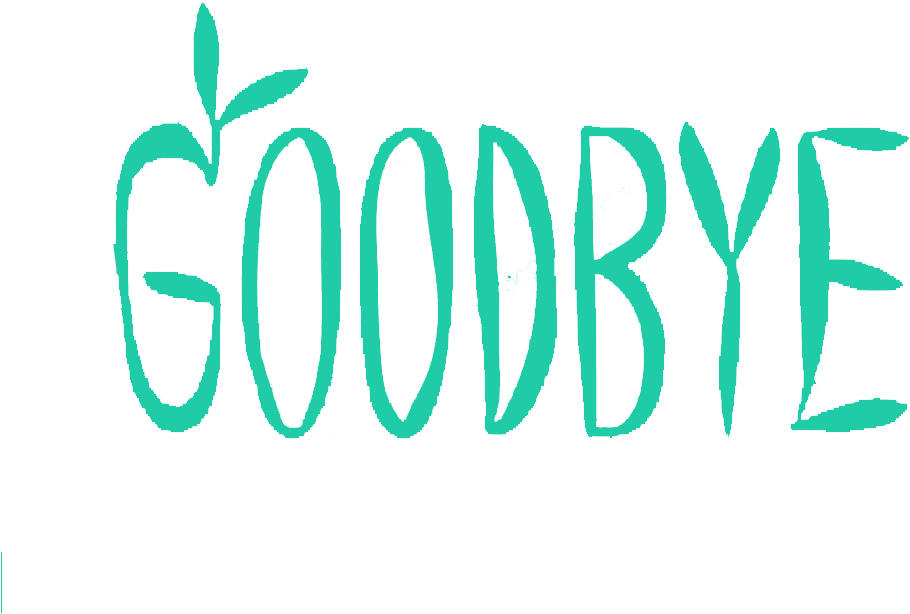 Download Turquoise Goodbye Text | Wallpapers.com