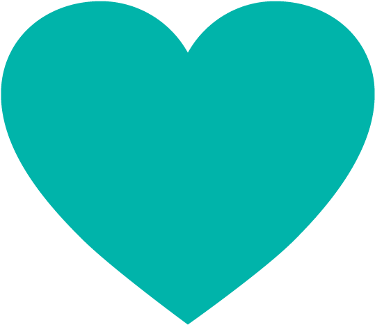 Turquoise Heart Icon PNG
