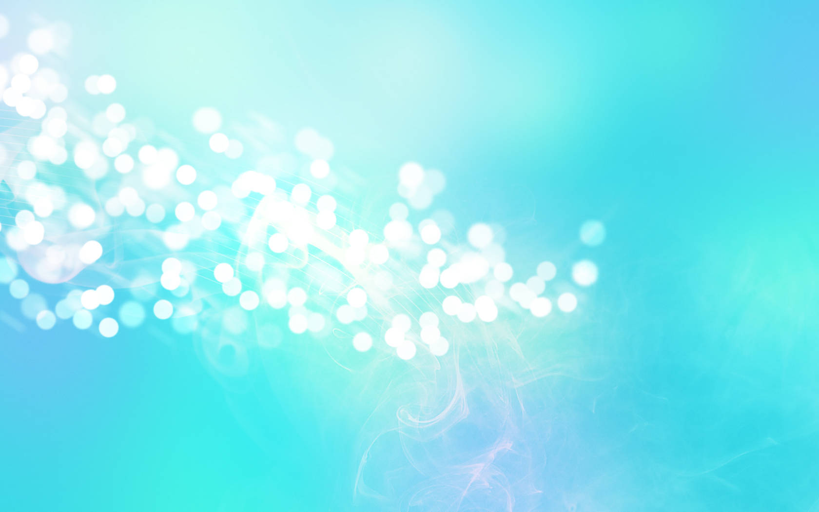 Turquoise Light Particles Wallpaper