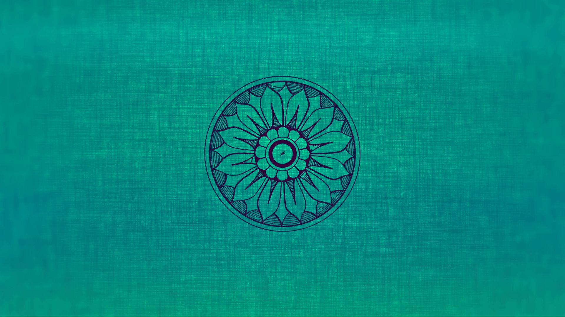 Turquoise Mandala Pattern Wallpaper