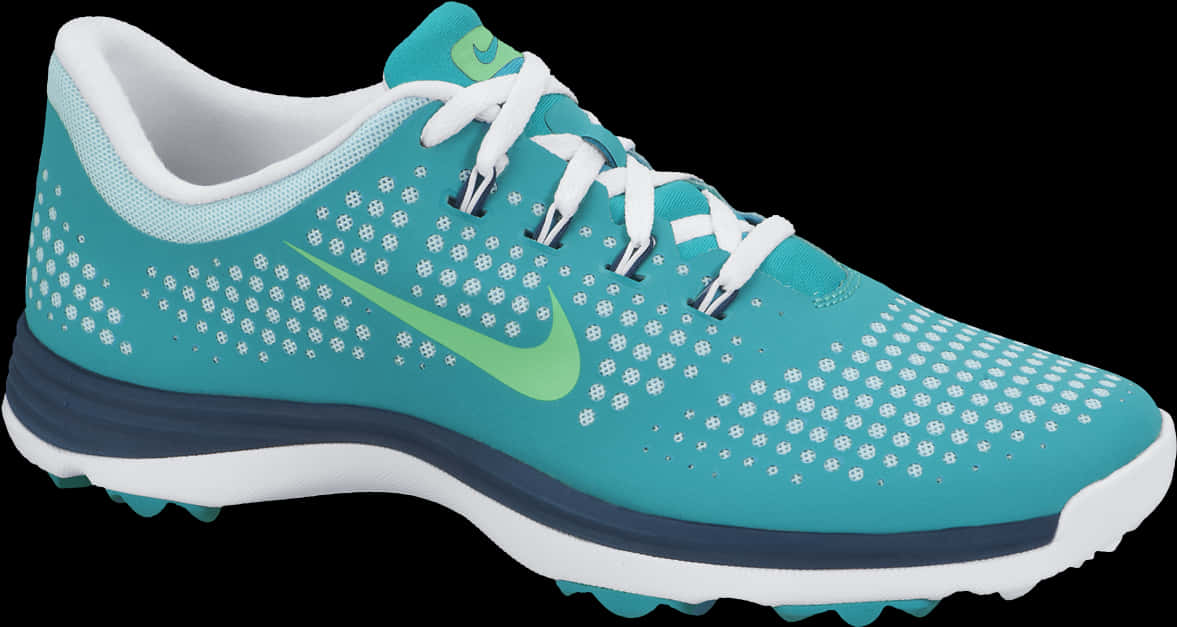 Turquoise Nike Golf Shoe PNG