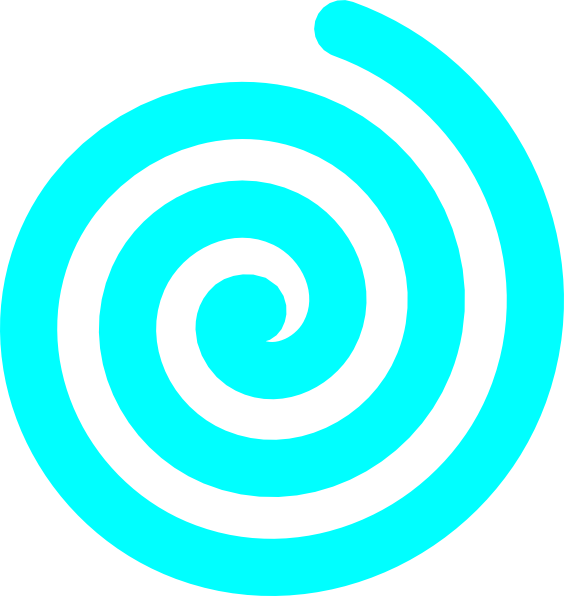 Turquoise Spiral Graphic PNG