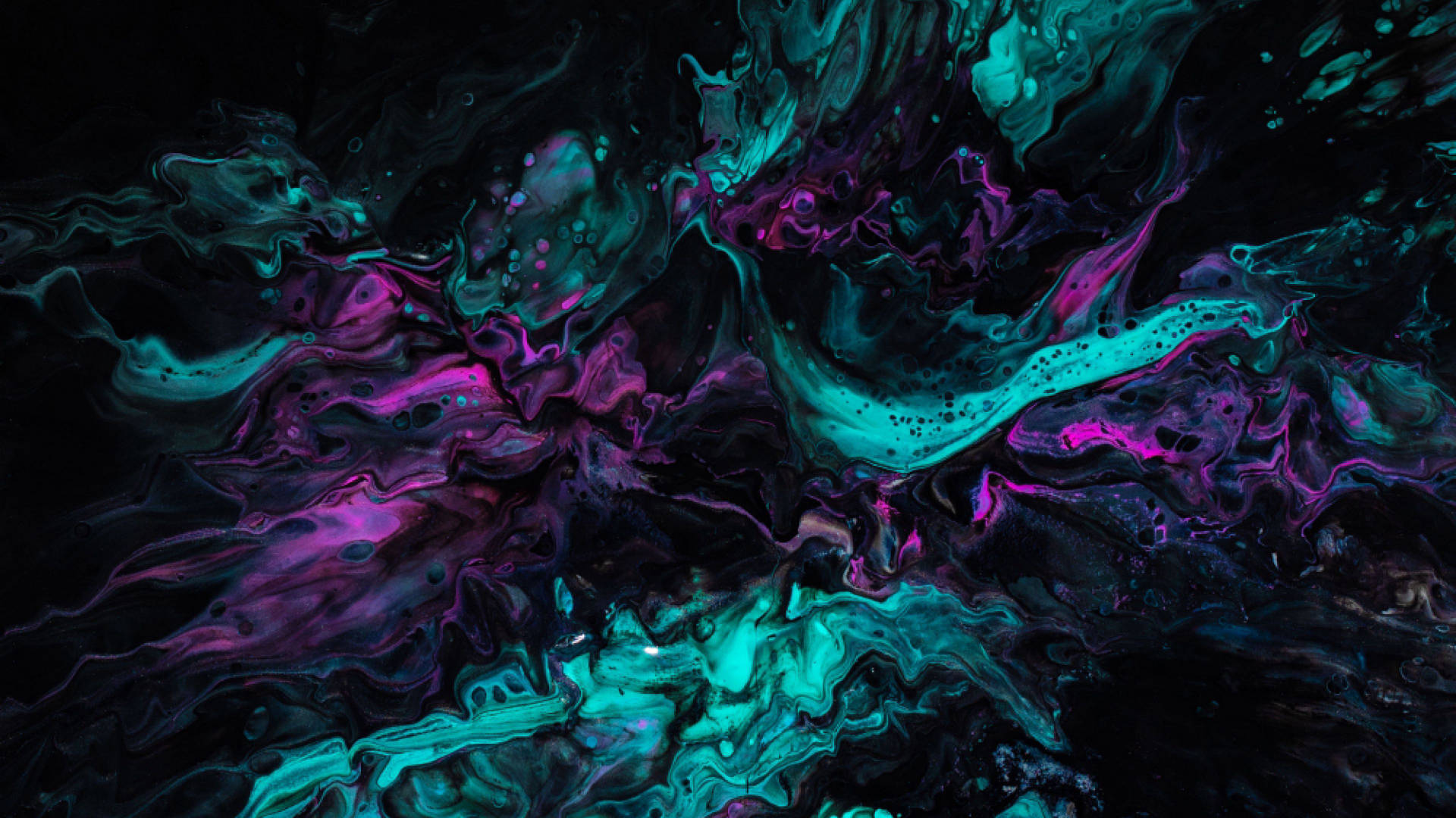 Turquoise Splashing Abstract Wallpaper