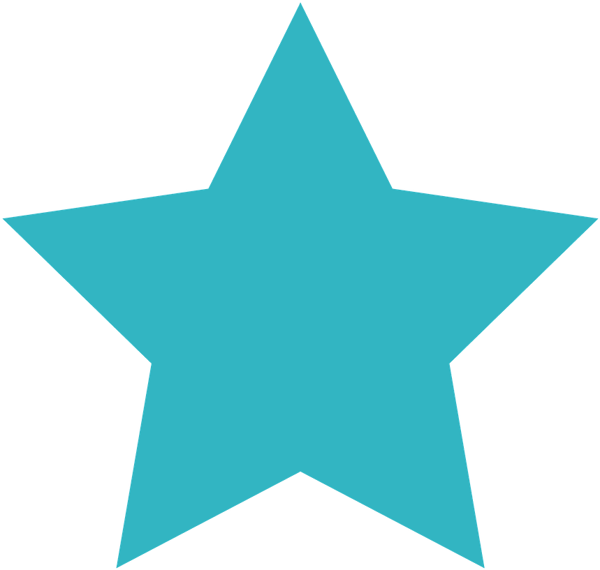 Turquoise Star Graphic PNG